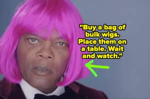 samuel jackson in a pink wig
