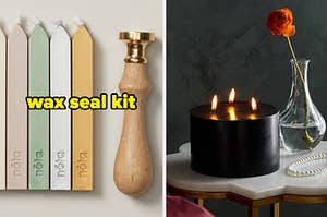 蜡密封套件和蜡烛