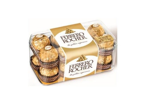The bag of ferrero rocher truffles