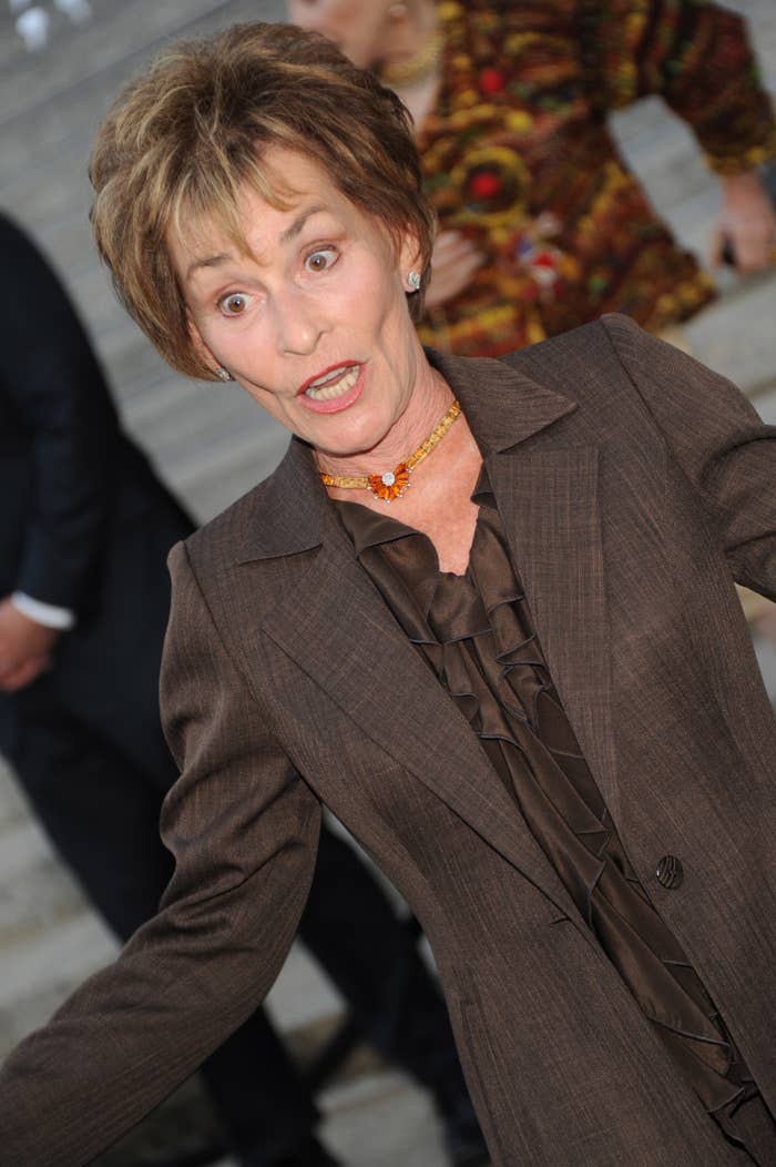 Judge Judy looking excited