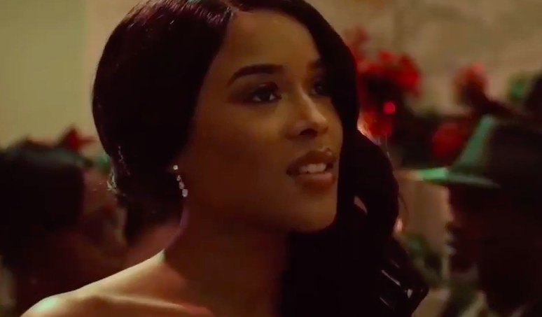 Close-up of Serayah with formal hair and makeup done