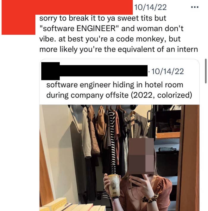 &quot;software engineer and woman do not vibe&quot;