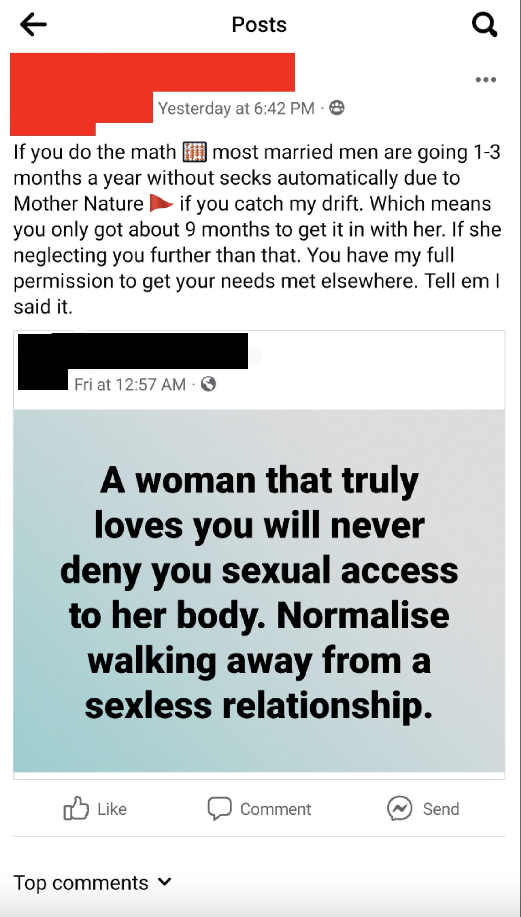 &quot;Normalise walking away form a sexless relationship.&quot;