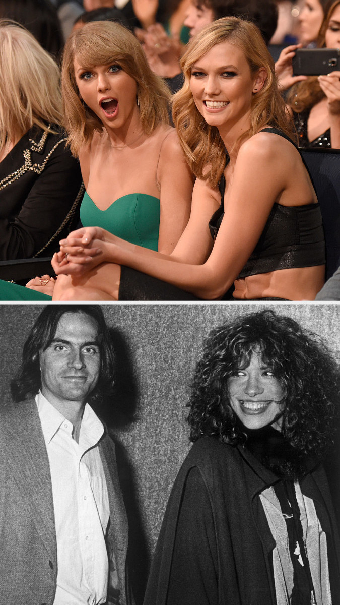 Swift and Kloss in 2014; Taylor and Simon in the late &#x27;70s