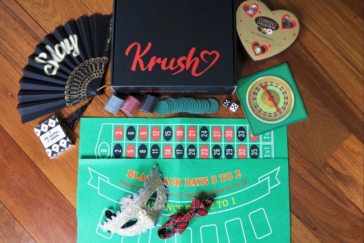 Krush box with blackjack date night kit