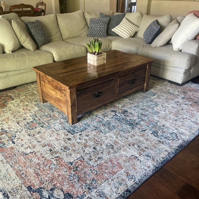 The rug in a living room
