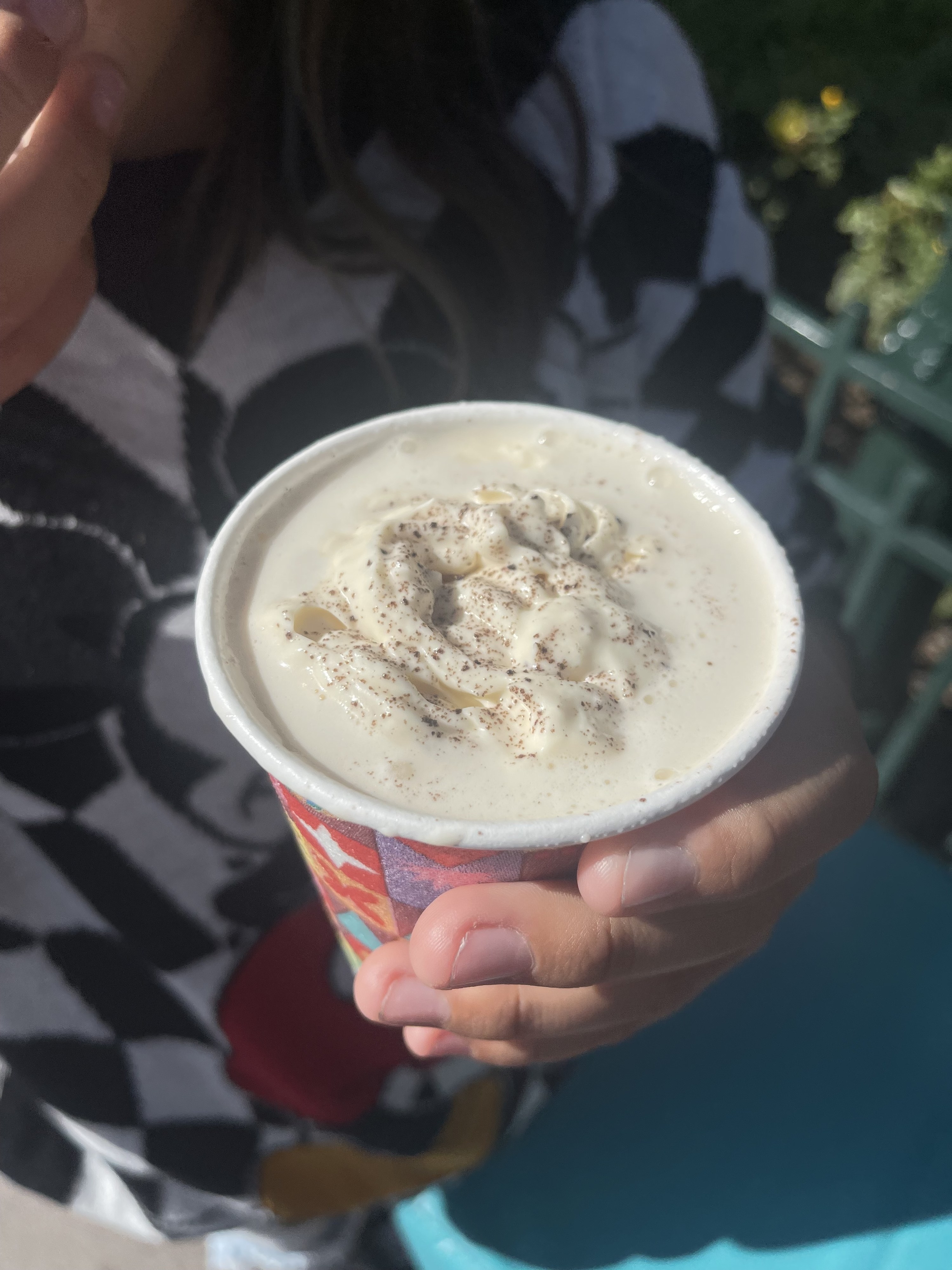 closeup of the cup of hot cocoa