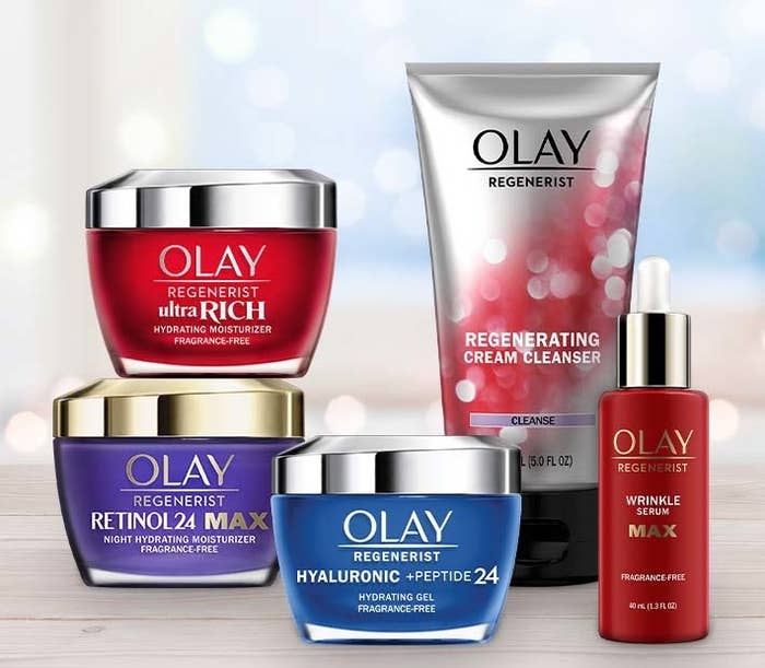 various Olay Regenerist products