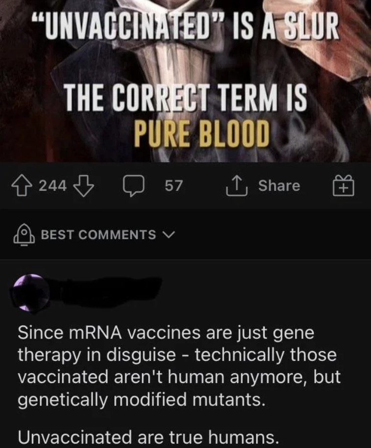 The correct term is pure blood&quot;