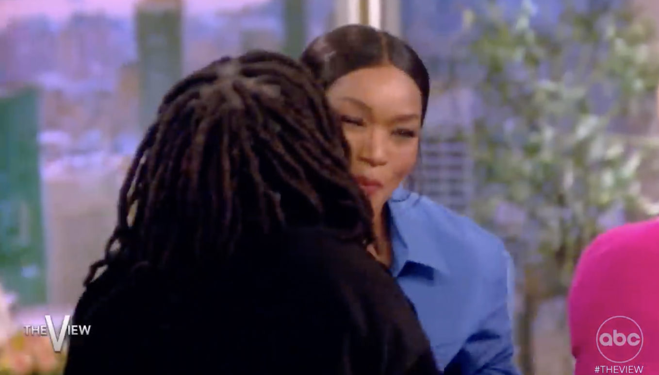 Whoopi and Angela embracing on &quot;The View&quot;