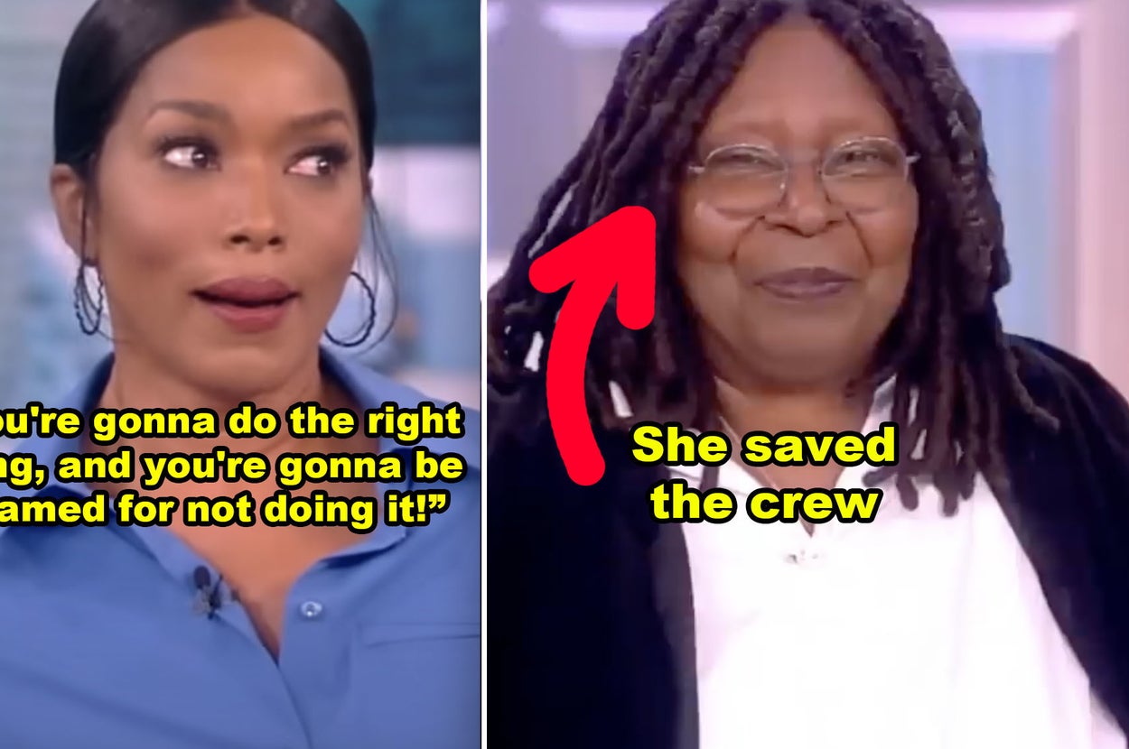 Side-by-side of Angela Bassett and Whoopi Goldberg on "The View"