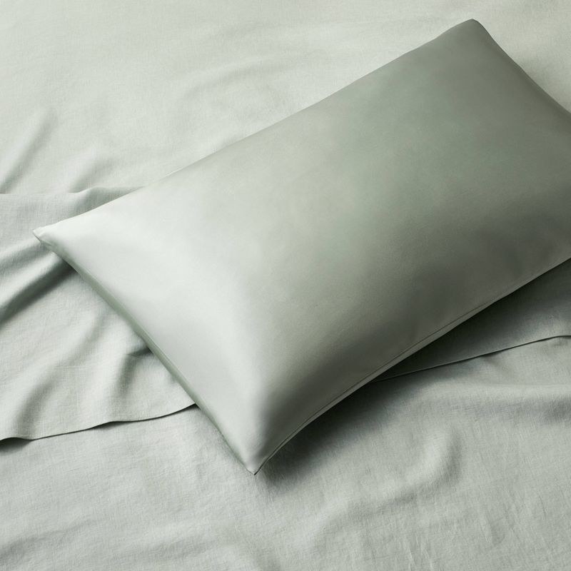 the pillow case in the sage color