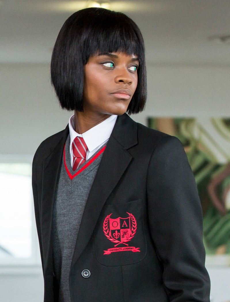 Letitia Wright in Humans with green eyes