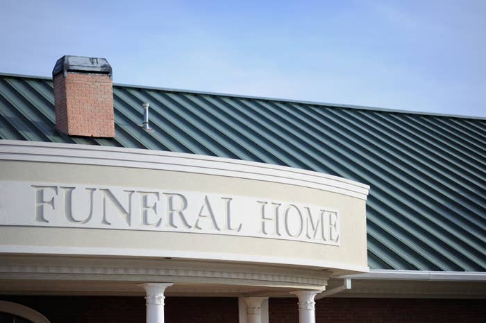 The front of a funeral home