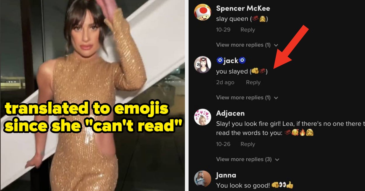 People Are Translating Their Comments To Emojis On Lea Michele’s TikTok “So She Can Read Them” And I Have No Words