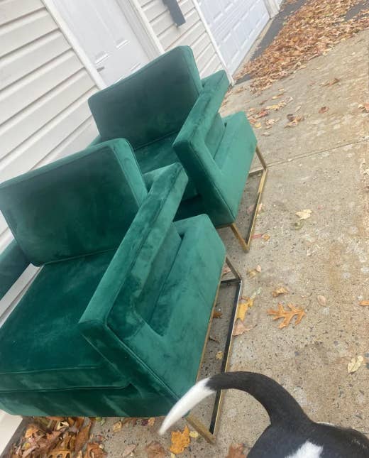 Green chairs