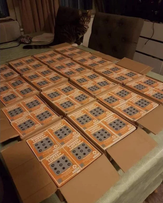 A large assortment of scratch off tickets