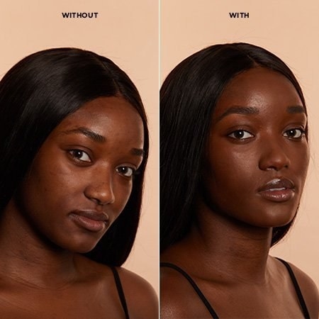 a before and after image using the foundation