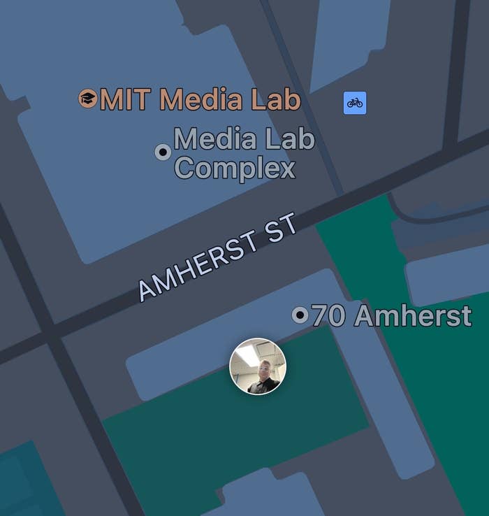 location of a user on a map