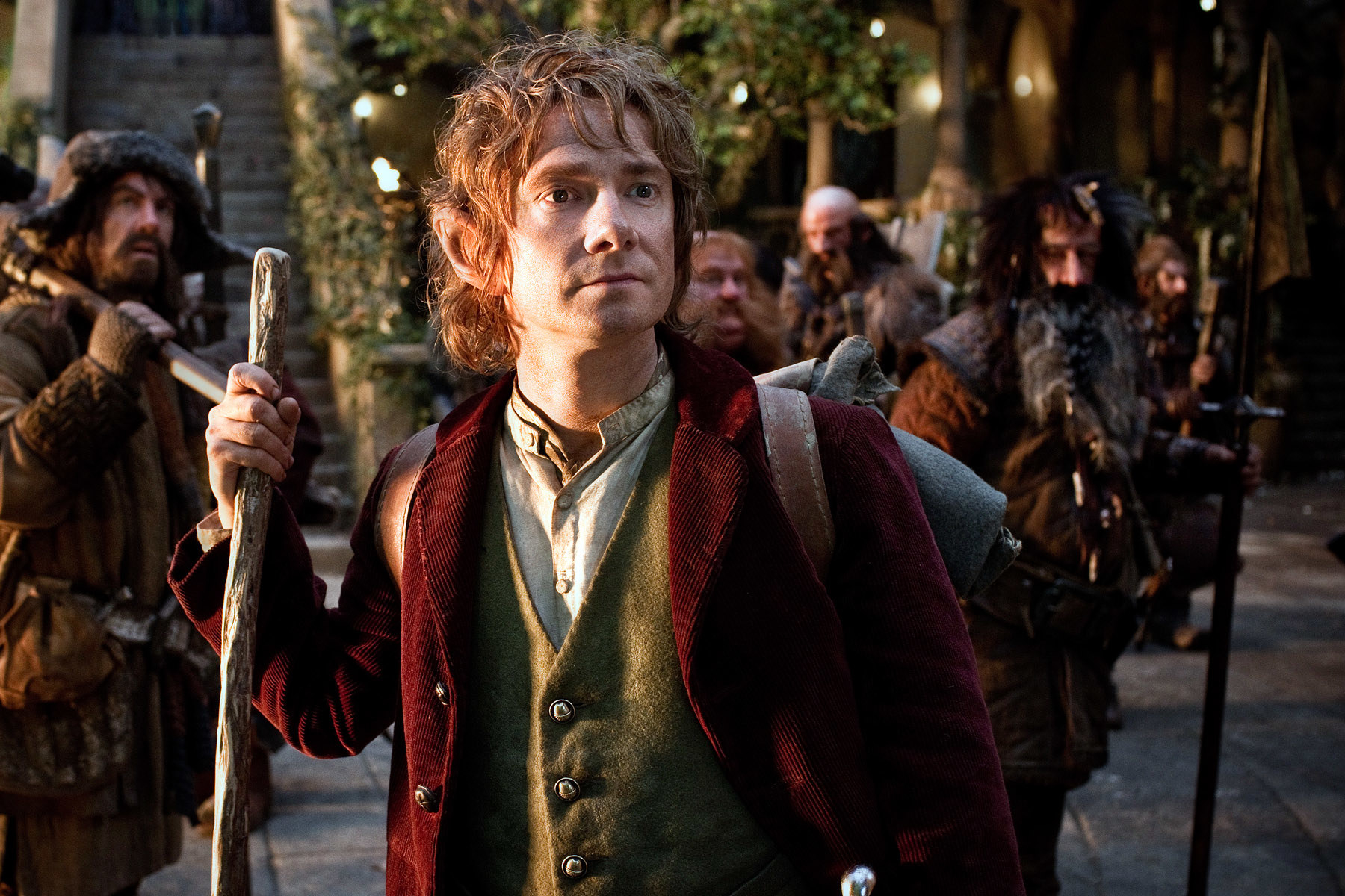 Martin Freeman in The Hobbit: An Unexpected Journey with elongated ears