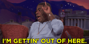 Tracy Morgan saying &quot;I&#x27;m gettin&#x27; out of here&quot; on a talk show