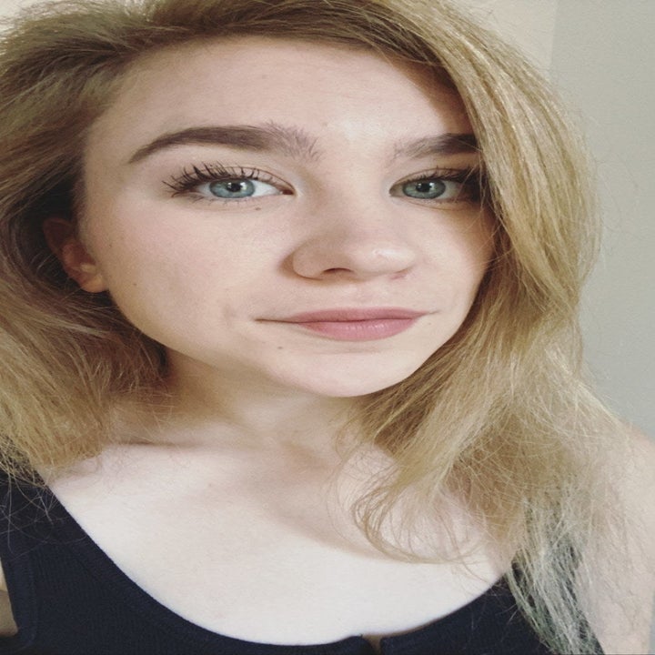 After shot of BuzzFeed editor with long lashes