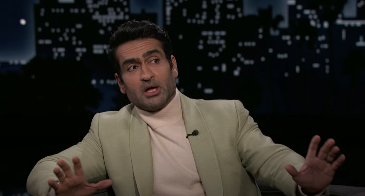 Kumail gesturing on the show