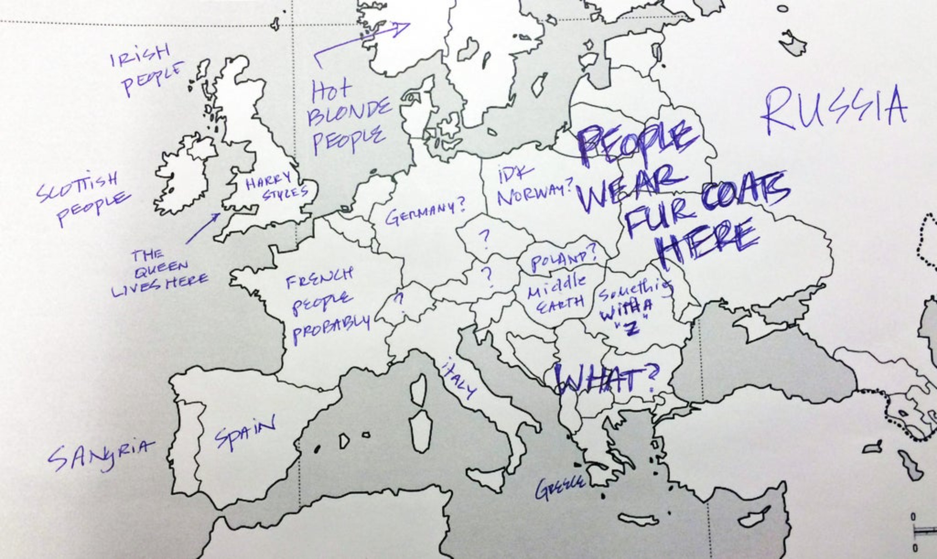 Карта Европы глазами