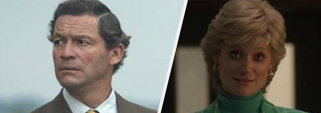 Dominic West and Elizabeth Debicki in The Crown