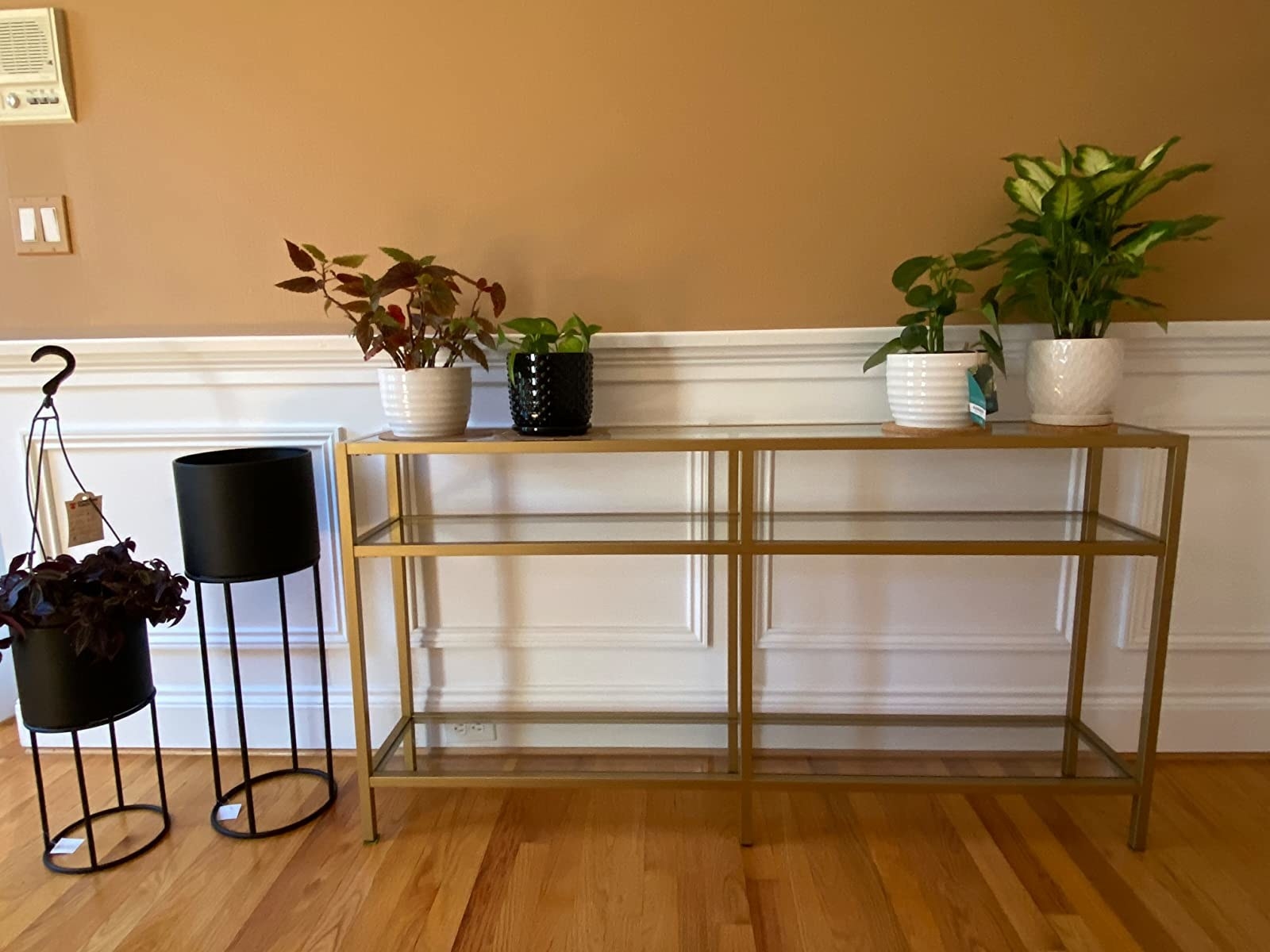 Reviewer&#x27;s image of the console table in an entryway