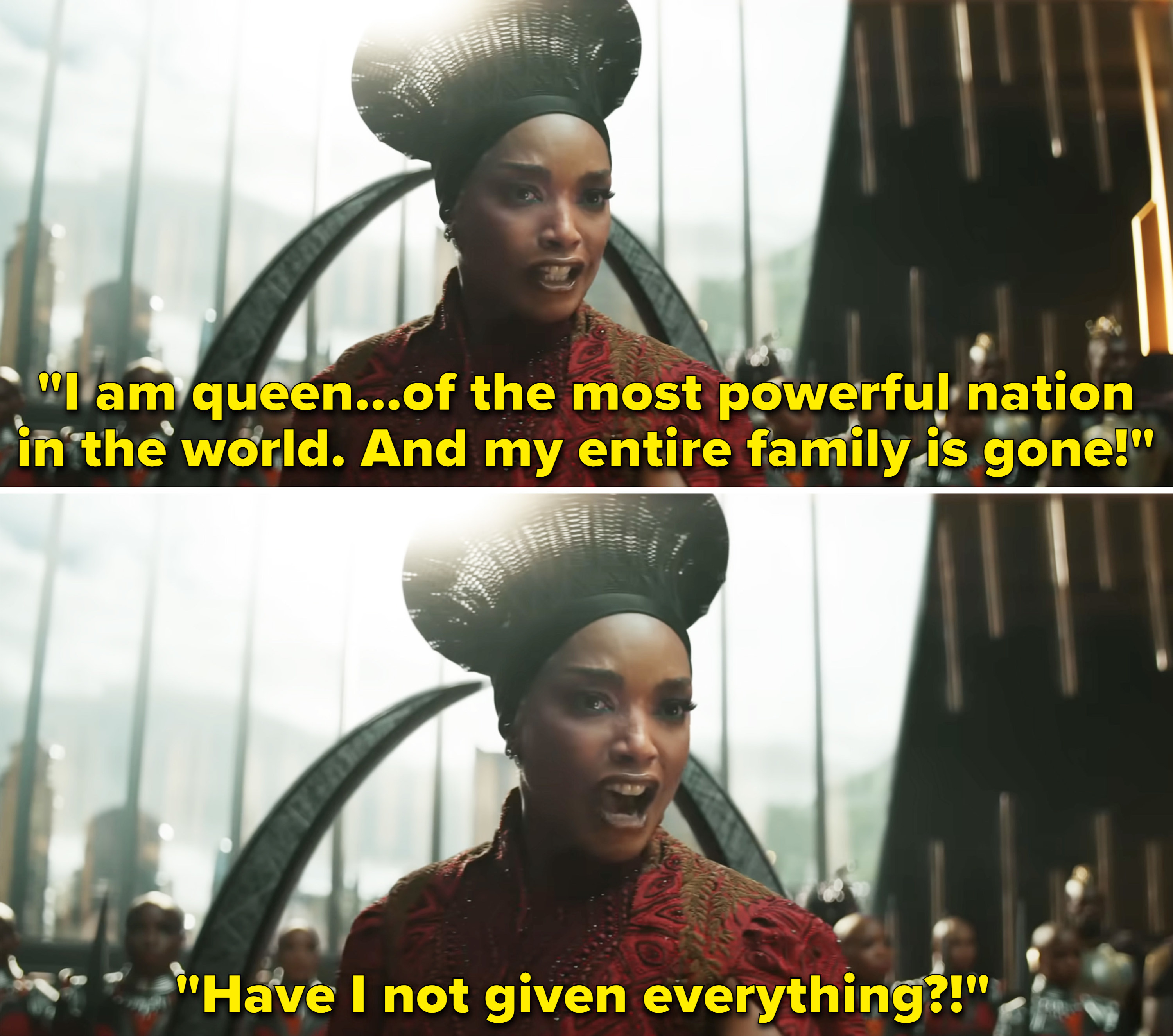 ツ)_/¯ — Assorted Wakanda Forever reaction gifs of Angela