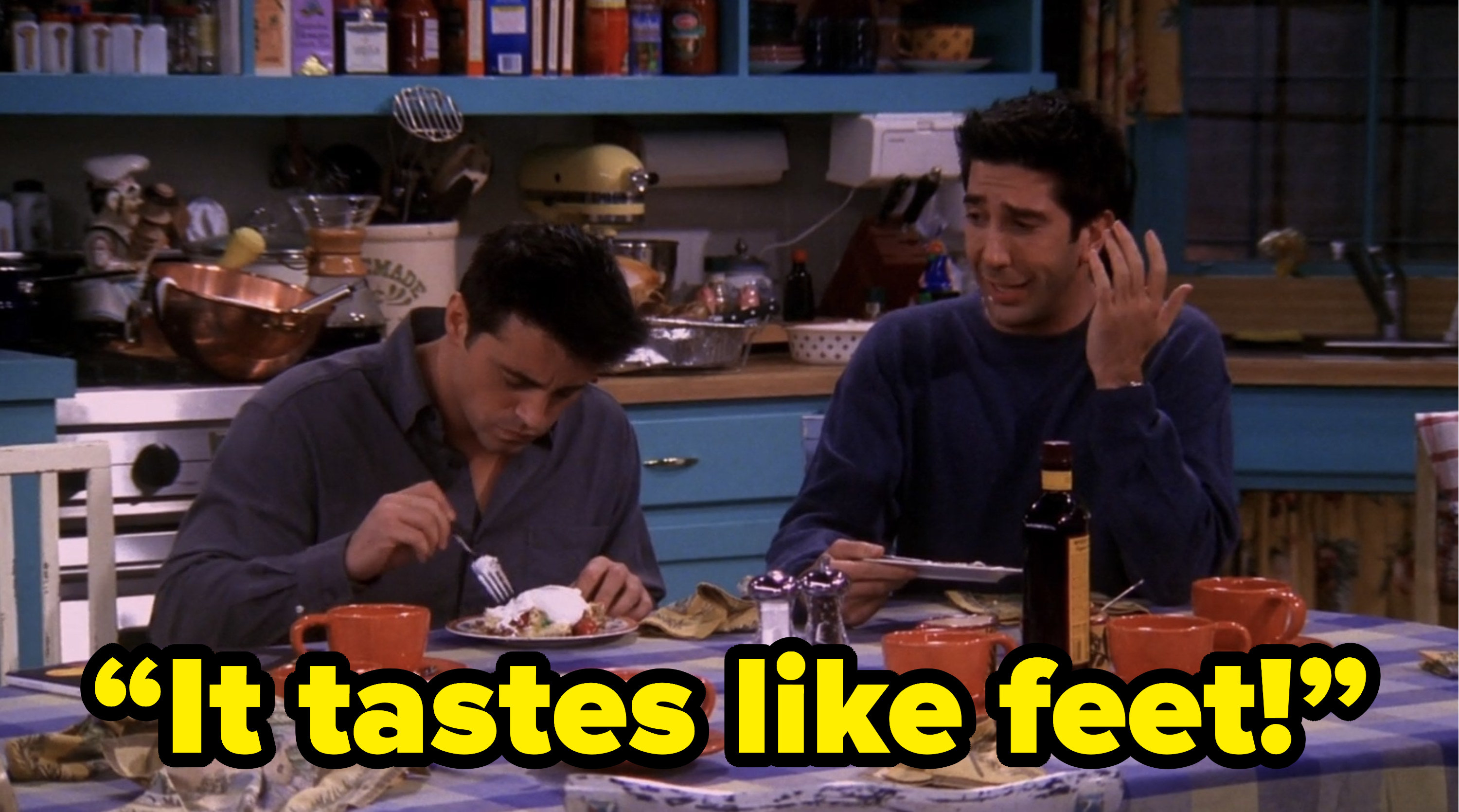 ross saying rachel&#x27;s trifle &quot;tastes like feet!” on friends