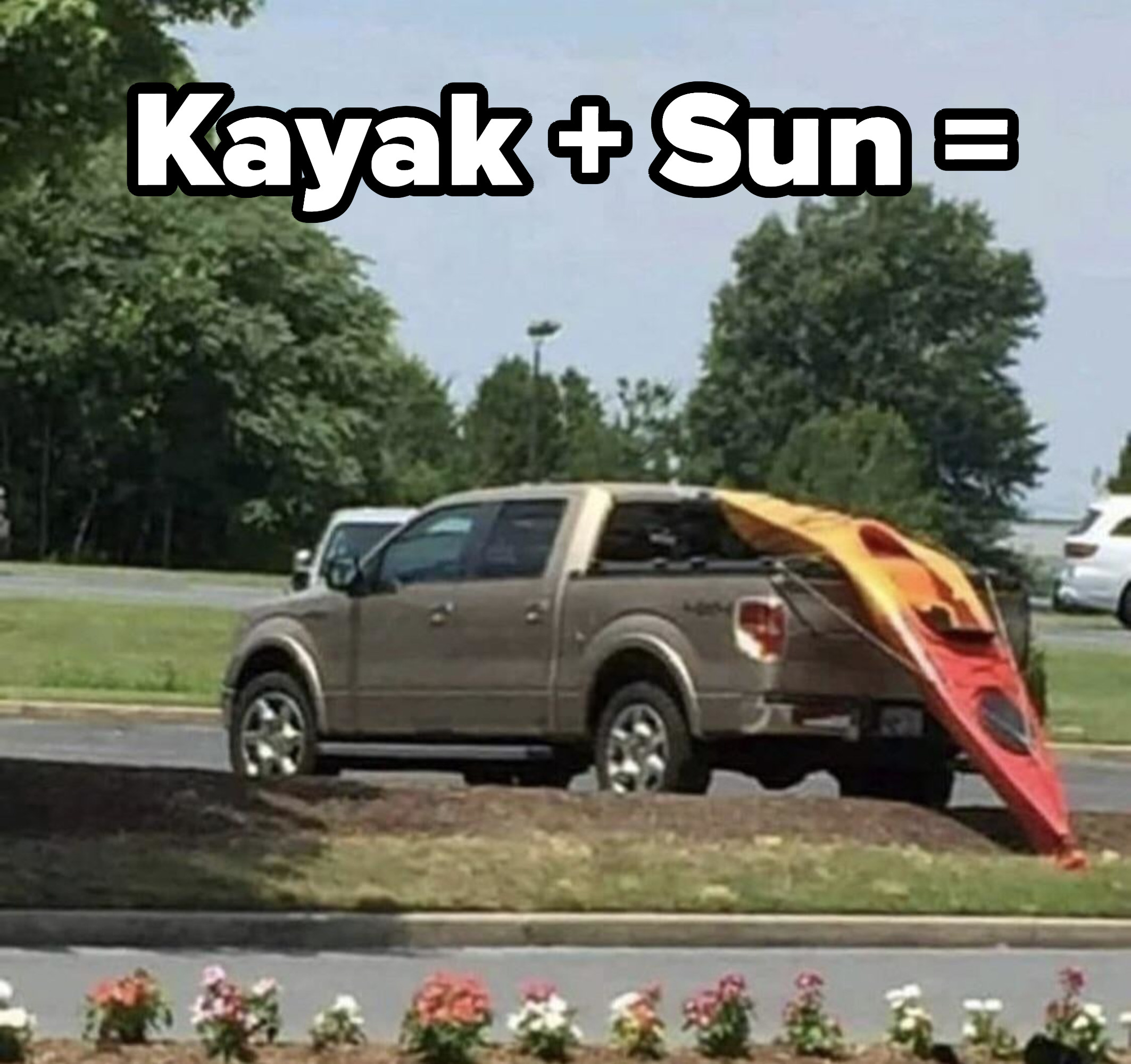 kayak melted in the sun