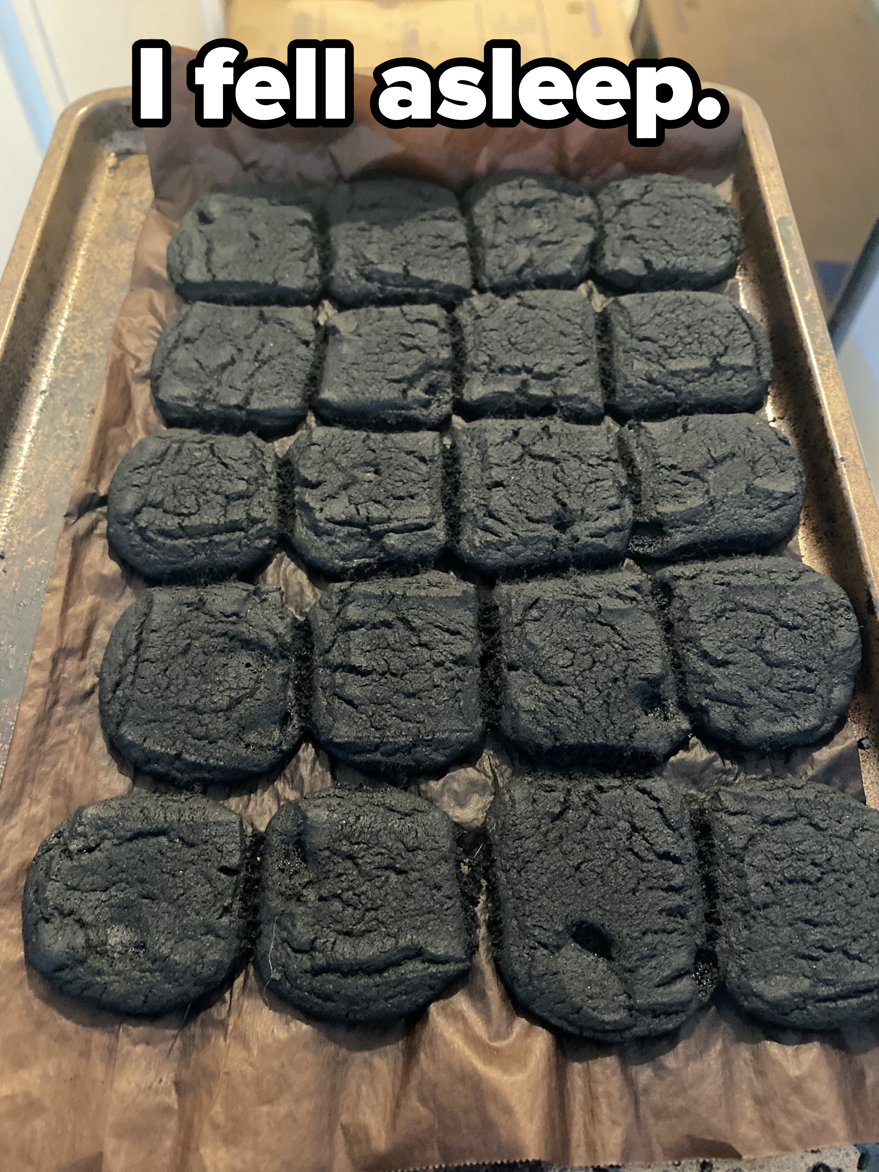 burnt cookies