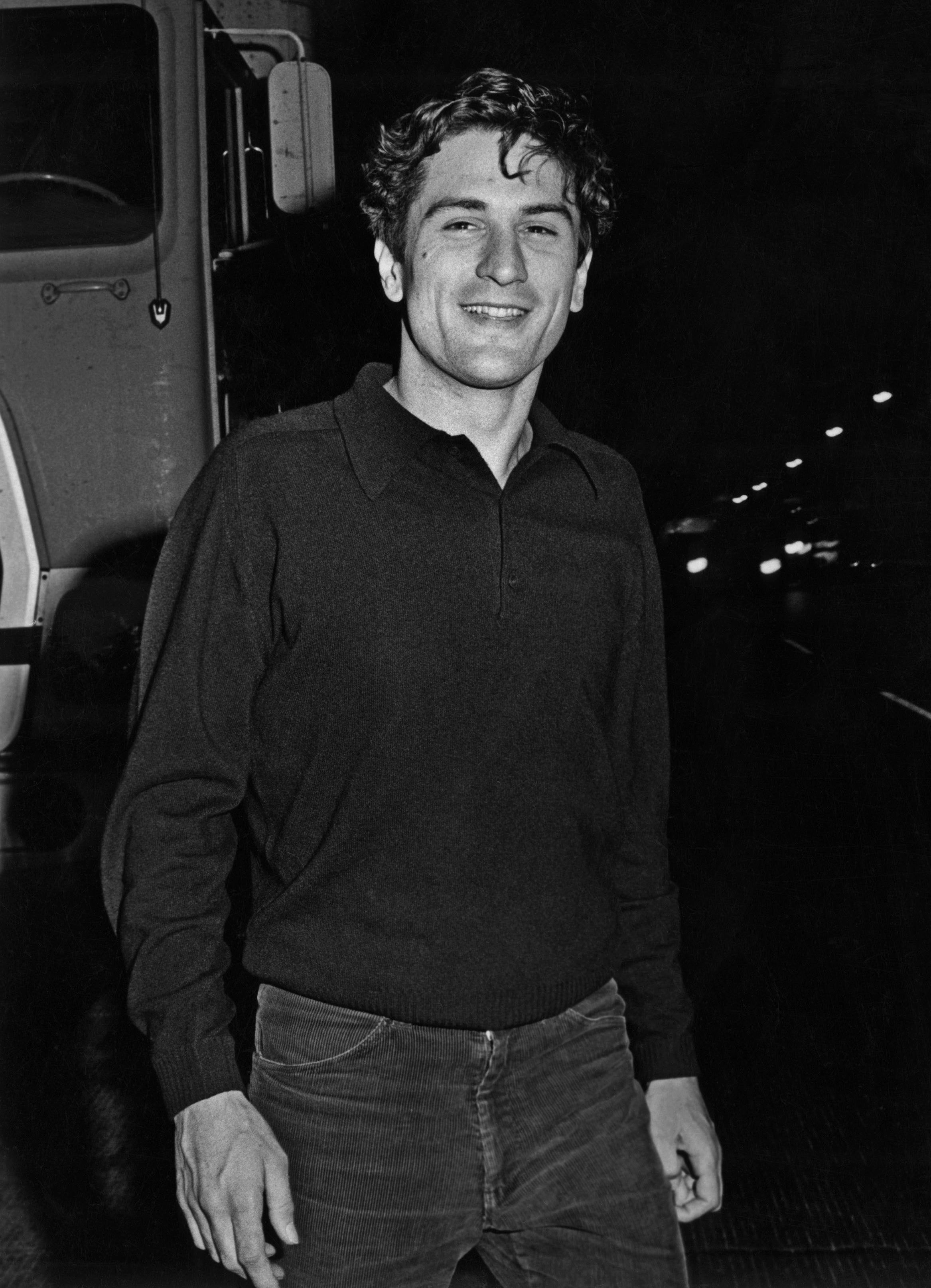 young Robert De Niro smiling