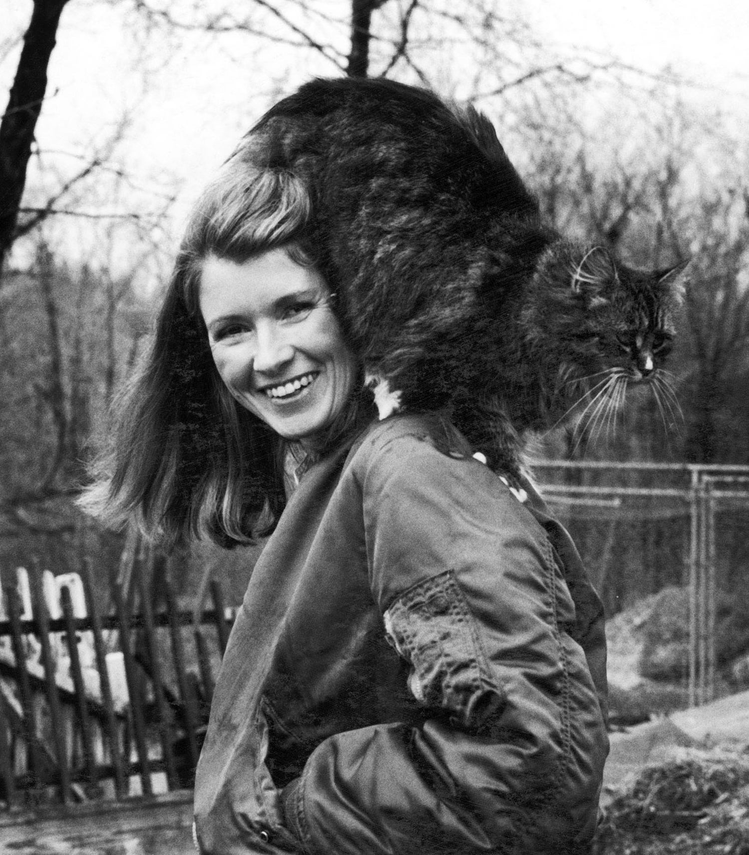 young Martha Stewart walking and smiling