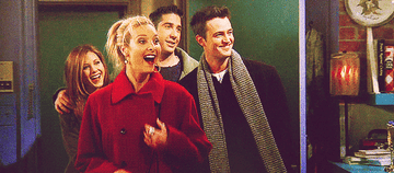 Gif of Phoebe from friends jumping up and down in excitment