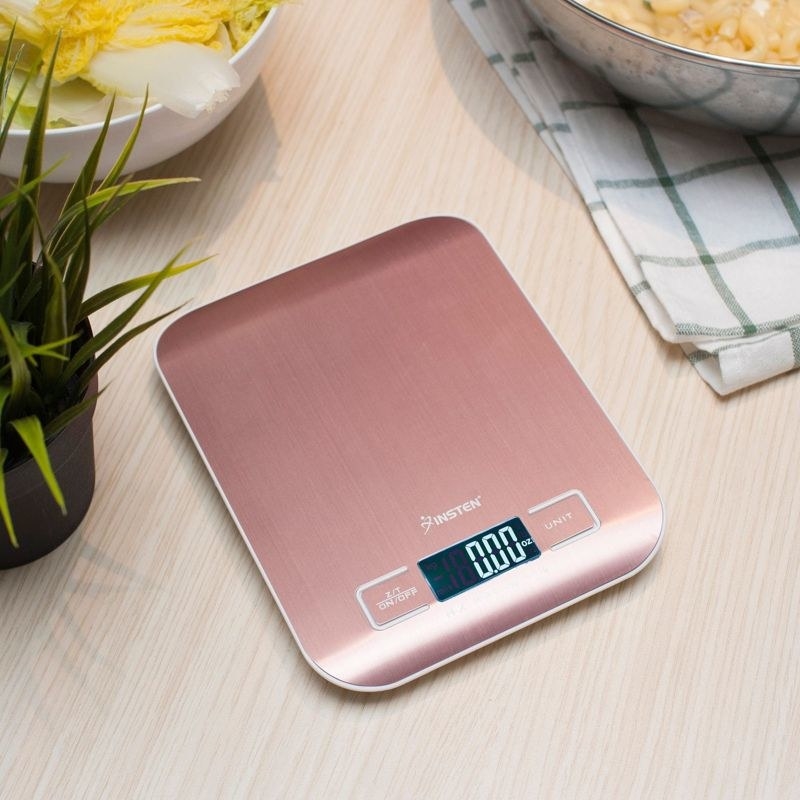 Pink kitchen scale