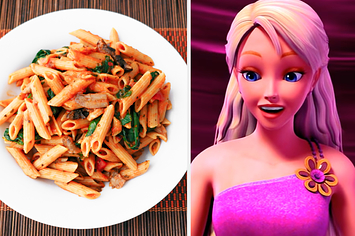 Escolha várias comidas e te indicaremos um filme da Barbie