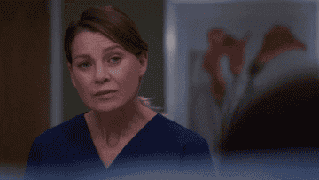 Meredith Grey from &quot;Grey&#x27;s Anatomy&quot; rolling her eyes