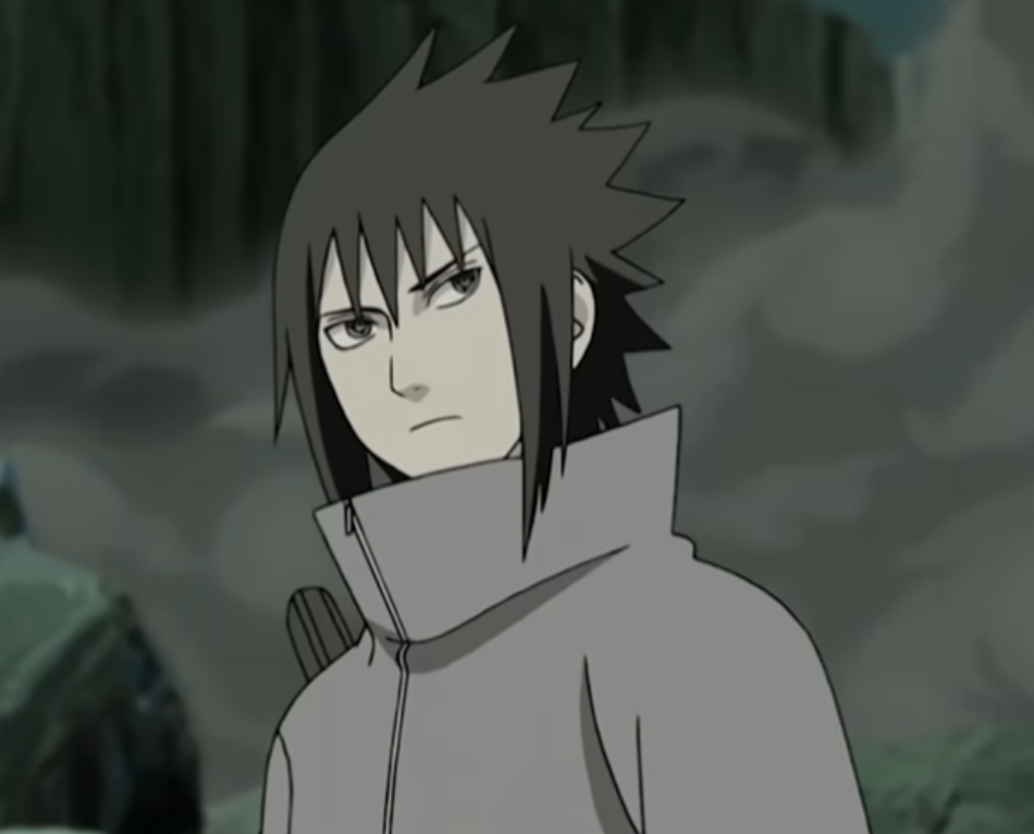 Sasuke looking at Naruto