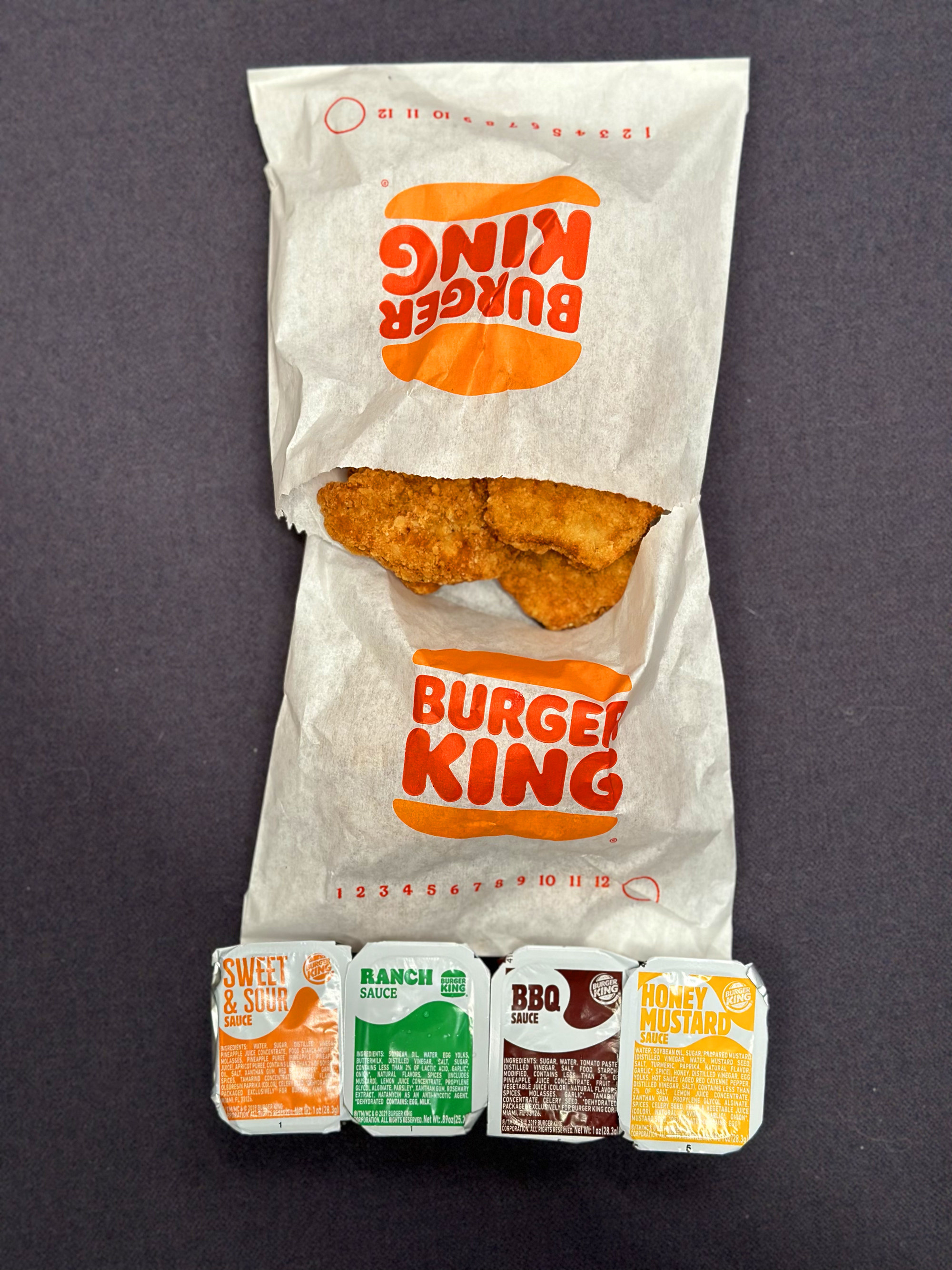 Burger King&#x27;s nuggets with sauces