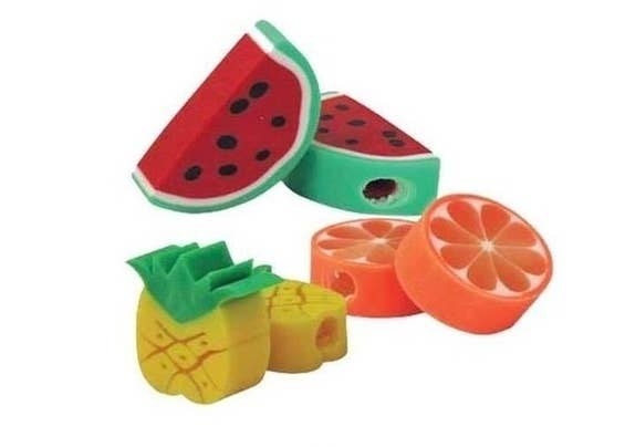 Erasers that look like fruits