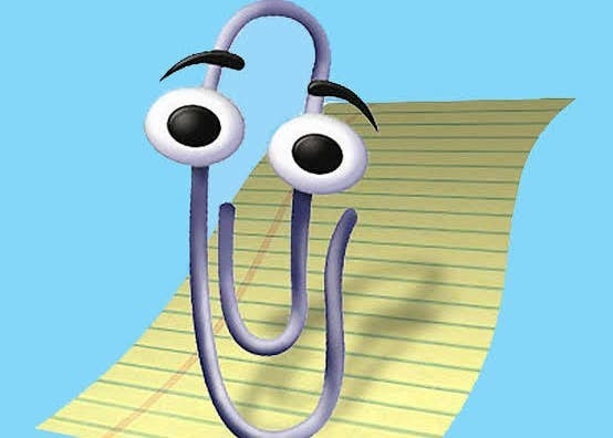 The Microsoft Office helper paperclip