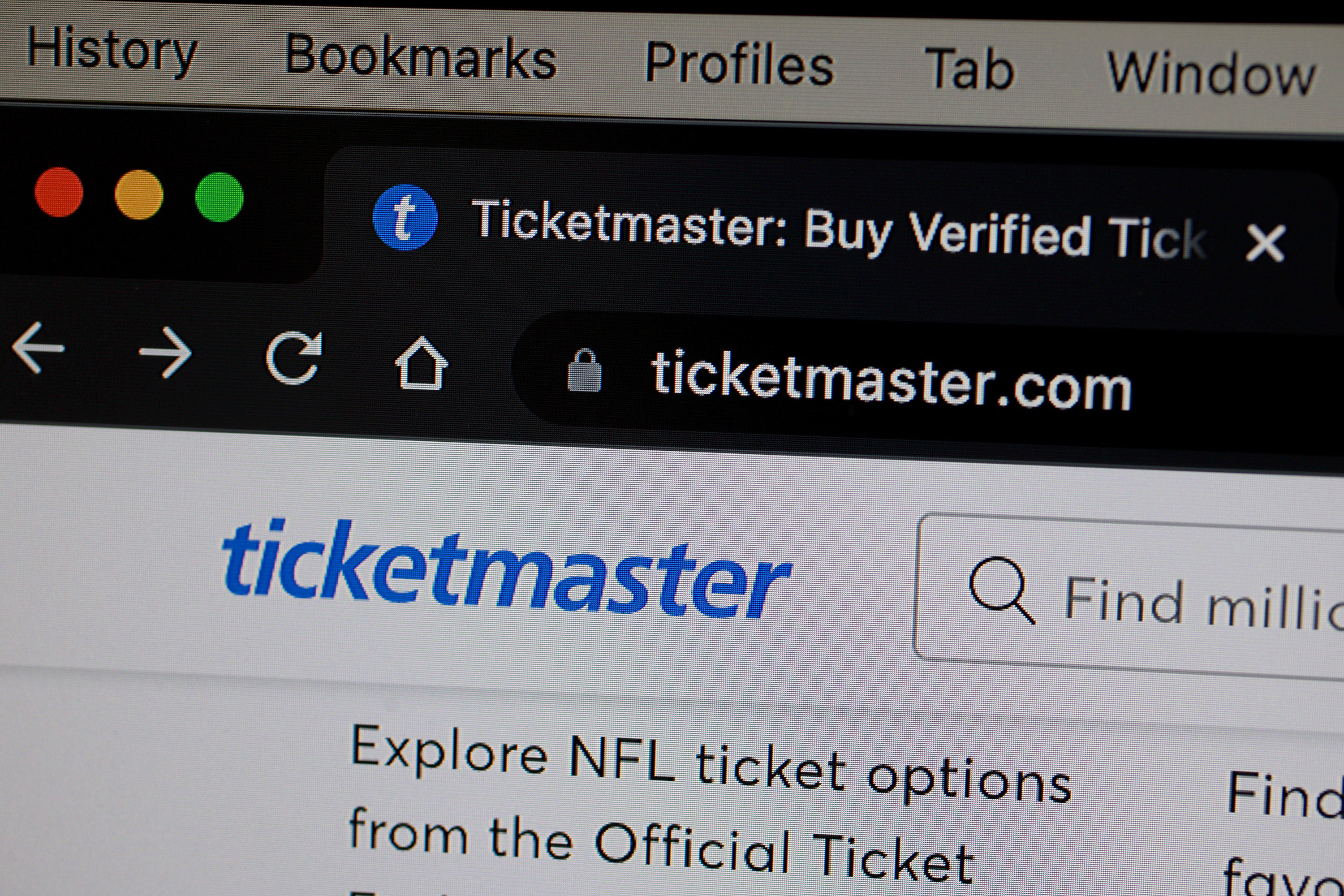 Ticketmaster website.