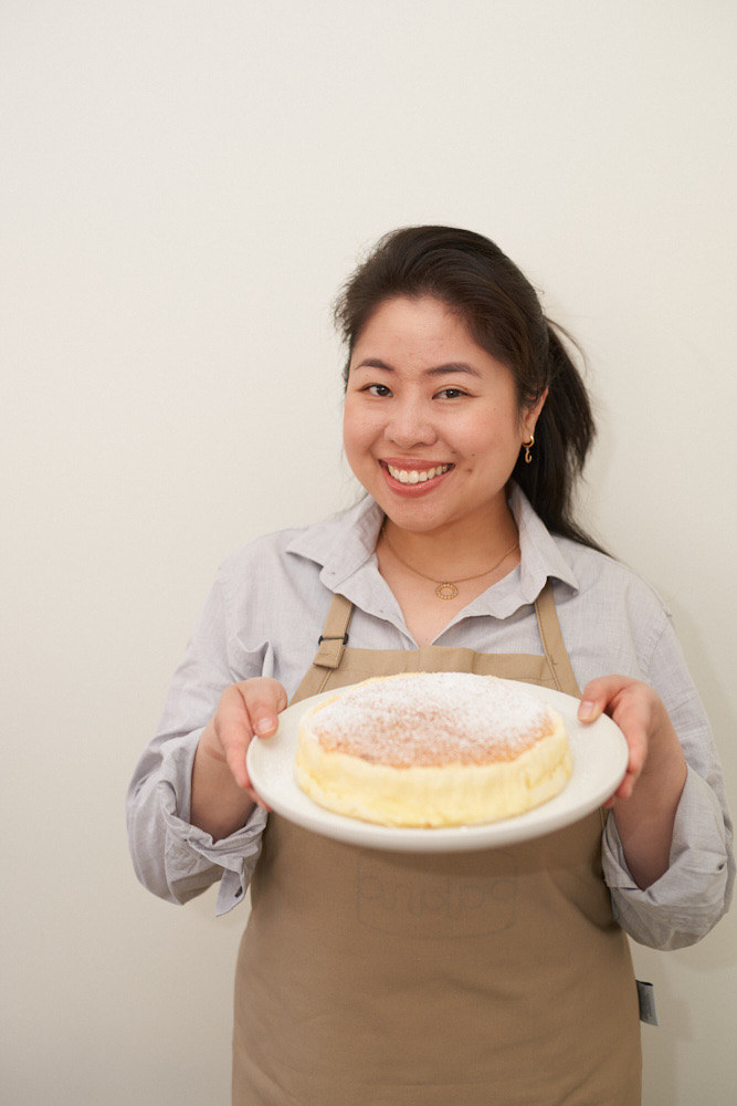 Kat Lieu holding up one of her recipes