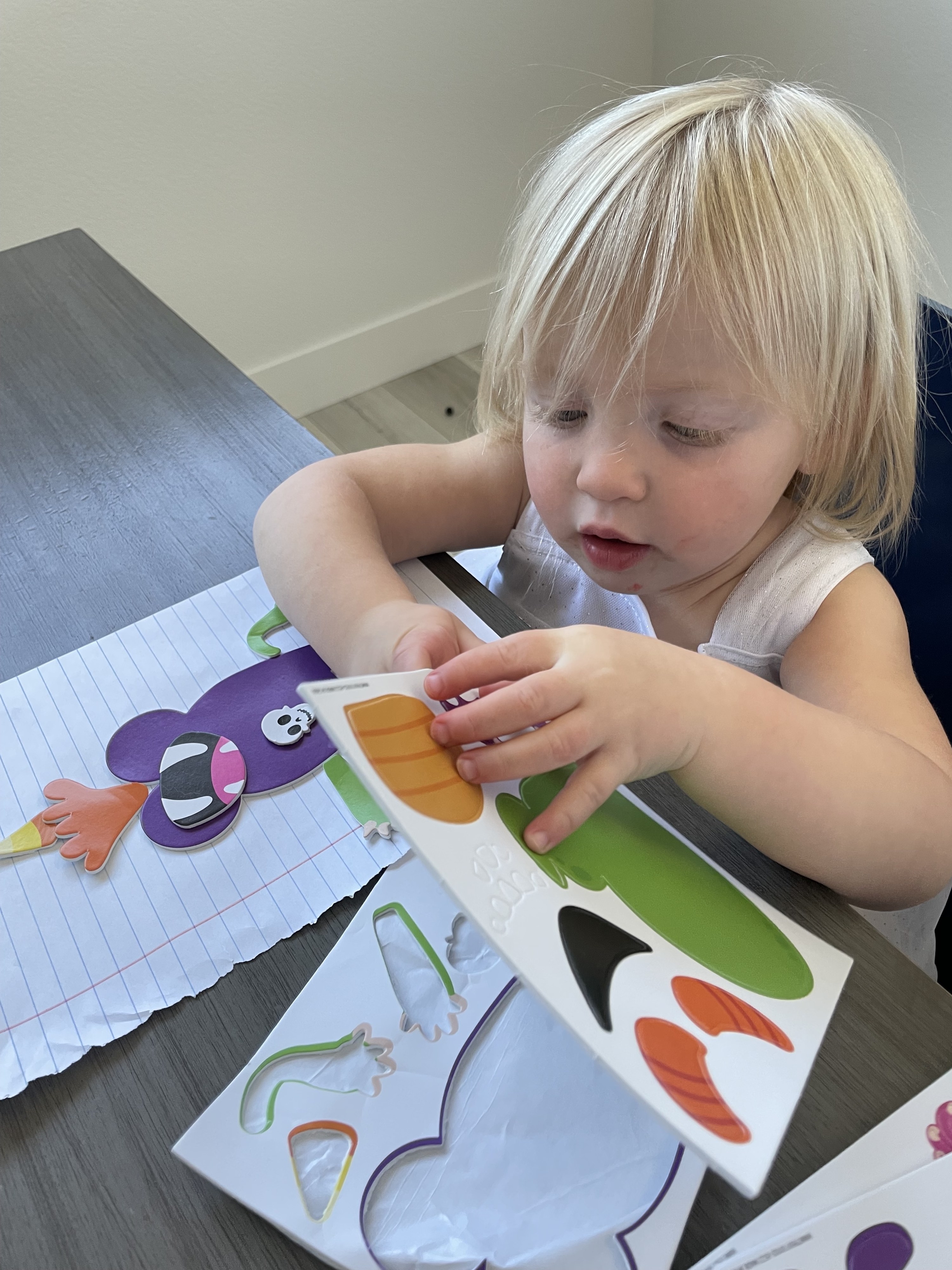 the author&#x27;s daughter doing a craft