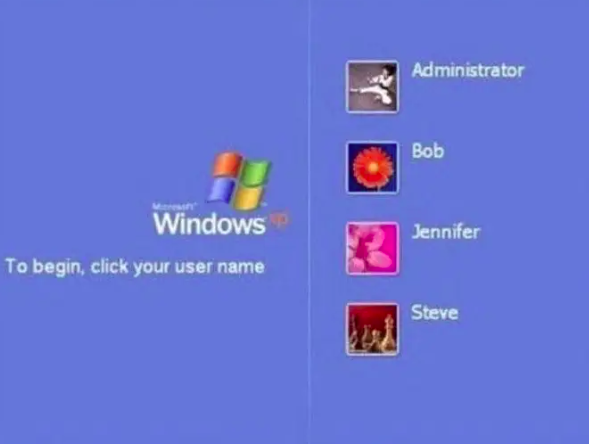 Windows XP home screen