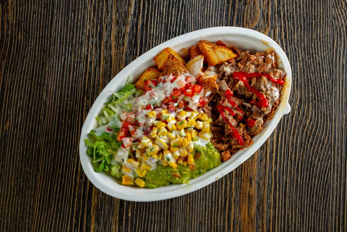 A Chipotle burrito bowl