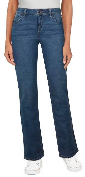 JWZUY Women's Fleece Lined Jeans for Women Winter Warm Flannel